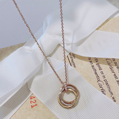 [Triumph Jewelry]TRINITY NECKLACE GOLD  DIAMONDS
