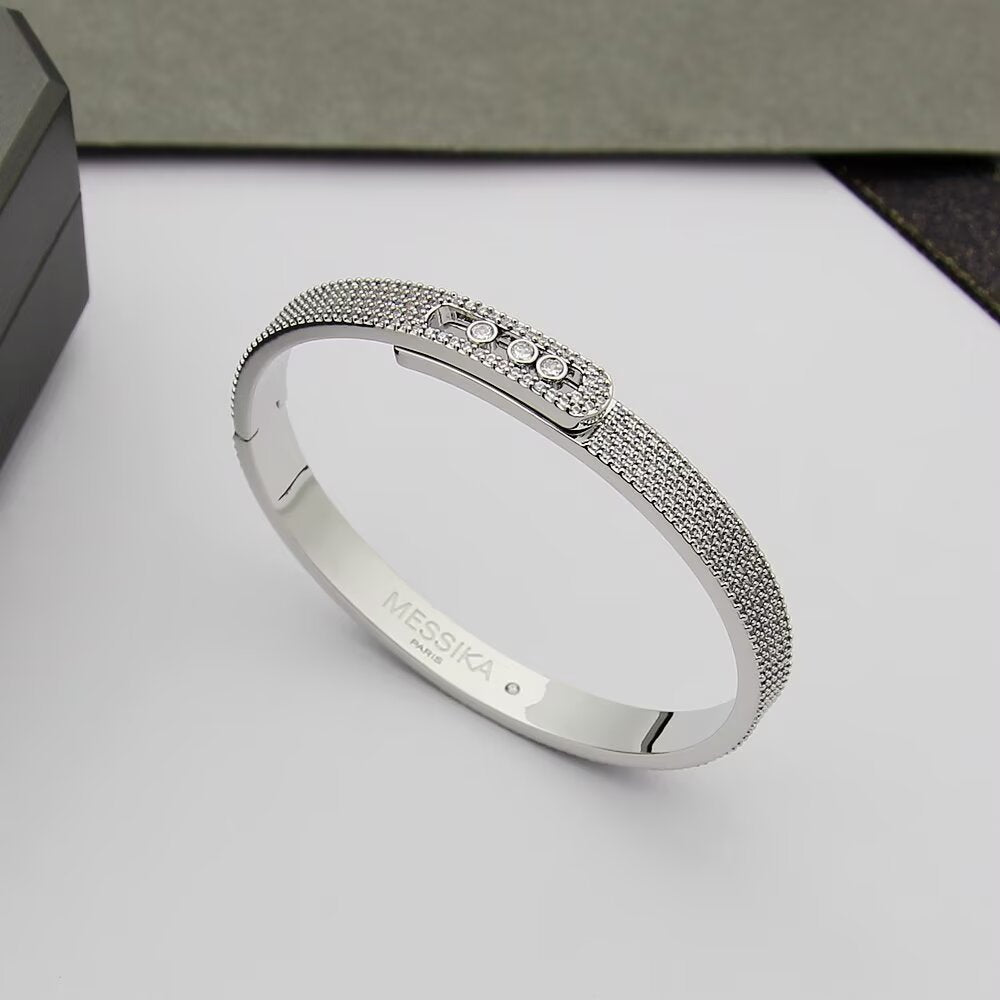 [Triumph Jewelry]Move Noa Full Pavé Diamond Bangle Bracelet