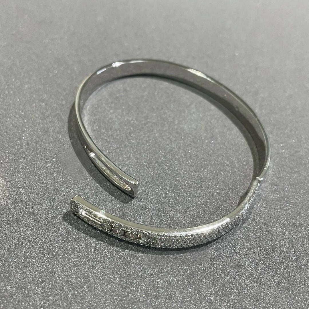 [Triumph Jewelry]Move Noa Rose Gold Pavé Diamond Bangle Bracelet
