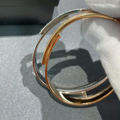 [Triumph Jewelry]Move Noa Rose Gold Pavé Diamond Bangle Bracelet