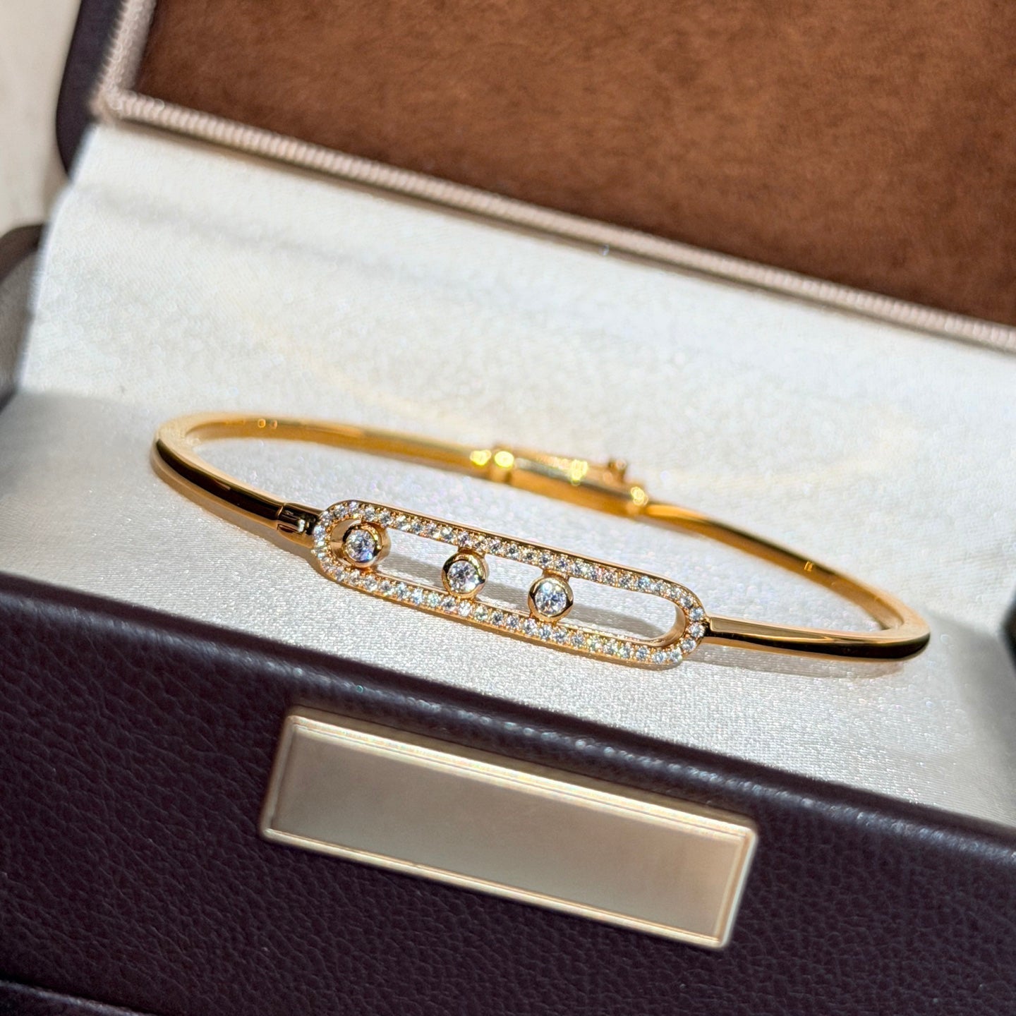 [Triumph Jewelry]Move Pavé Diamond Bangle Bracelet M