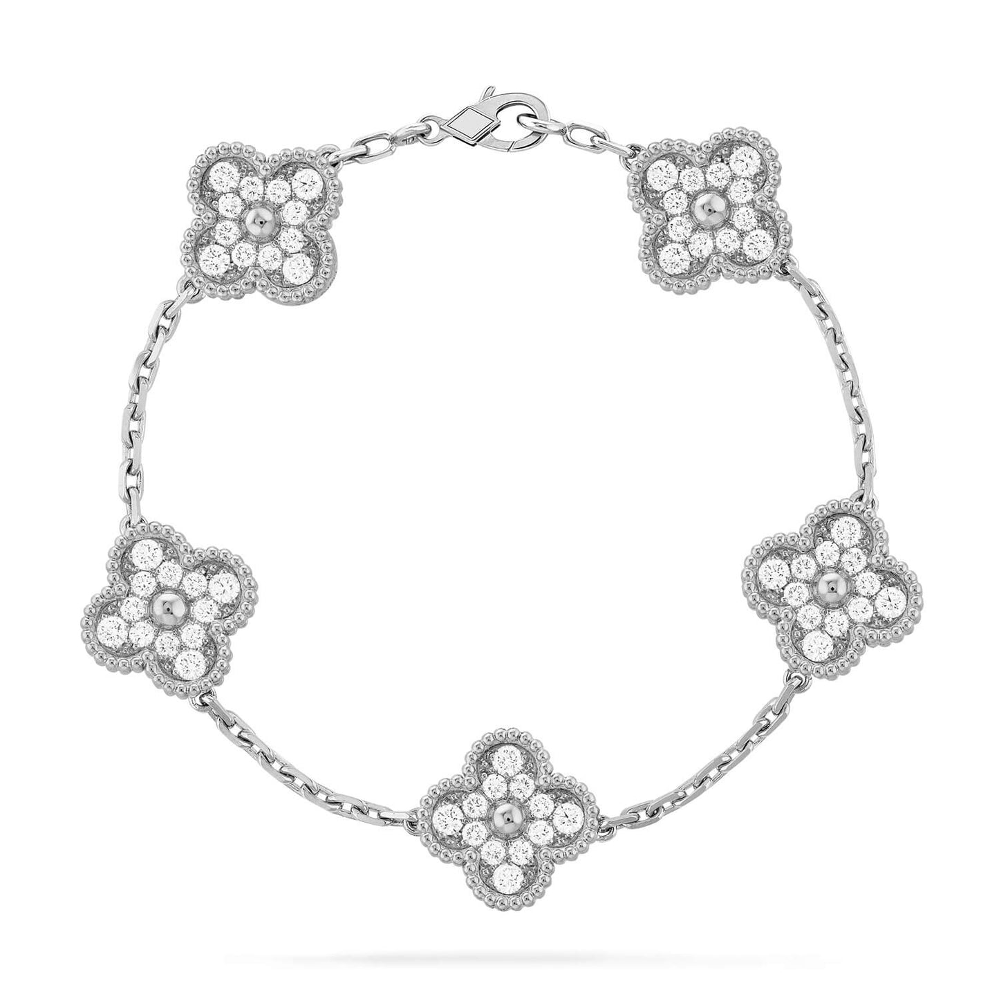 [StTriumph Jewelryar Jewelry] CLOVER 5 MOTIF FULL DIAMOND BRACELET COLLECTION