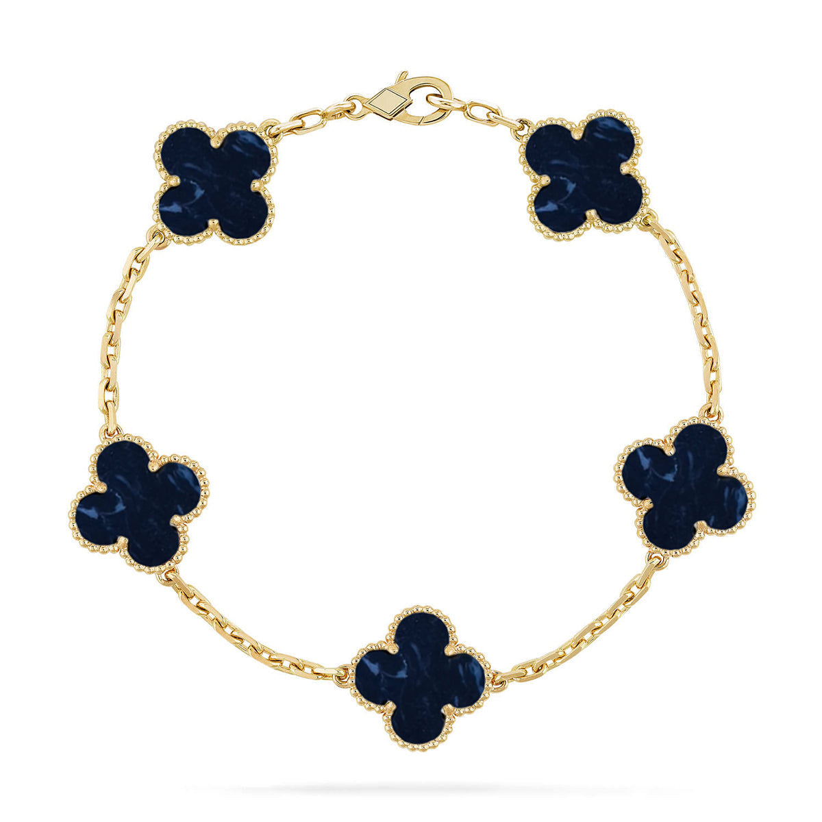[Triumph Jewelry]CLOVER 5 MOTIF PIETERSITE BRACELET COLLECTION