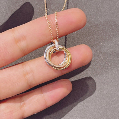 [Triumph Jewelry]TRINITY NECKLACE GOLD  DIAMONDS