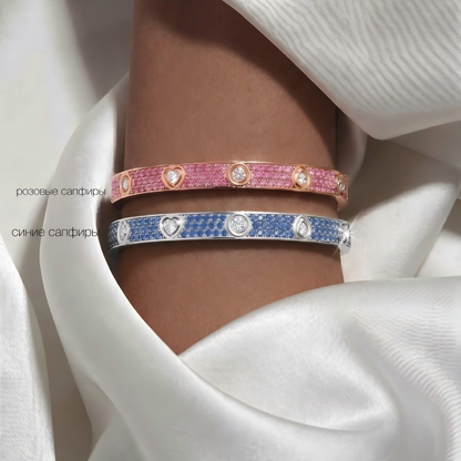 [Triumph Jewelry]2026 PAVE GEMSTONE LOVE BRACELET 6.1MM 10 DIAMONDS