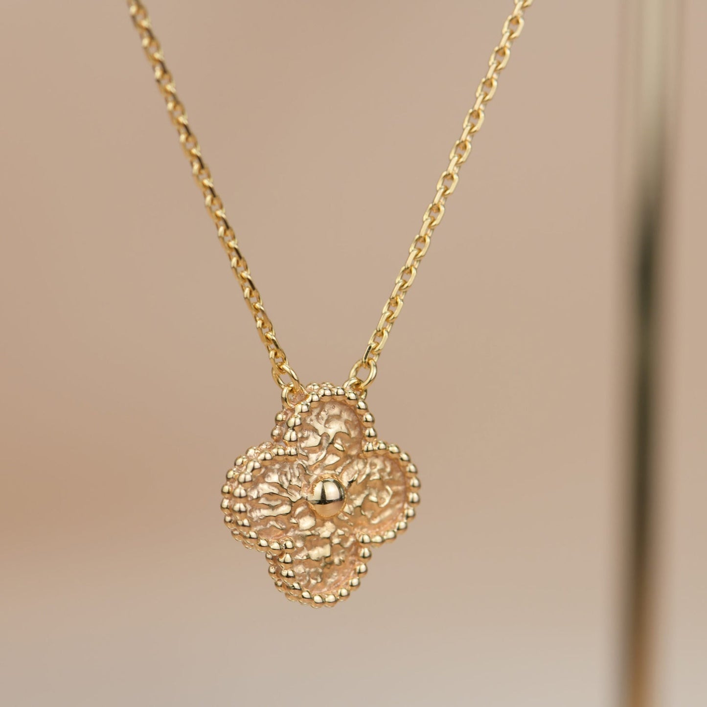 [Triumph Jewelry]CLOVER 15MM  BRONZING NECKLACE