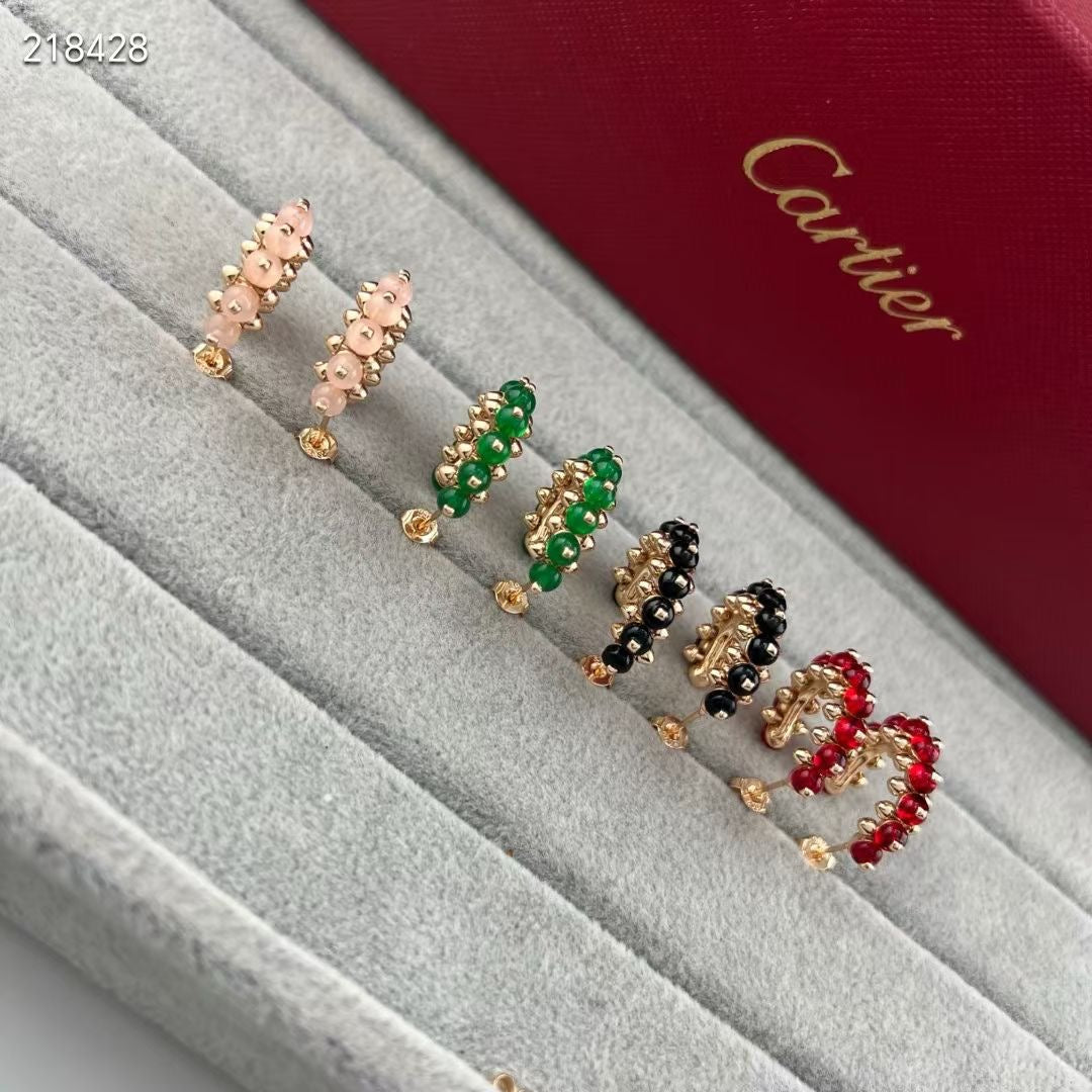 [Triumph Jewelry]NEW COLORED GEMSTONE COLLECTION SMALL HOOP EARRINGS