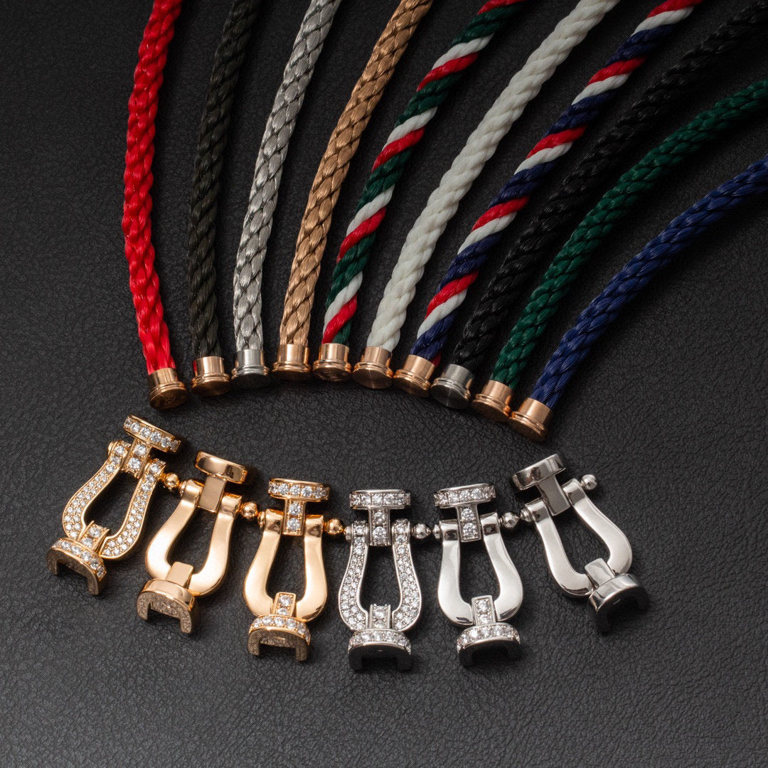 [Triumph Jewelry]FORCE LARGE HORSESHOE FULL DIAMOND BRACELET ROSE GOLD