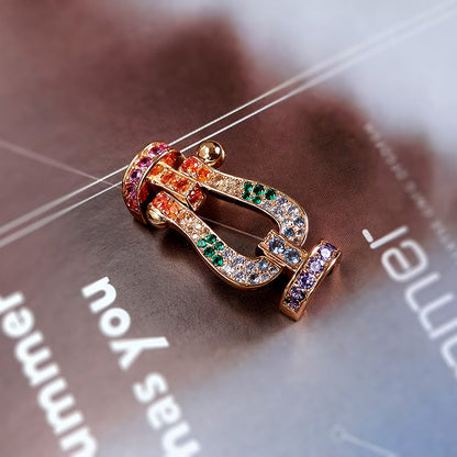 [Triumph Jewelry]FORCE LARGE HORSESHOE  COLORED DIAMOND BRACELET ROSE GOLD