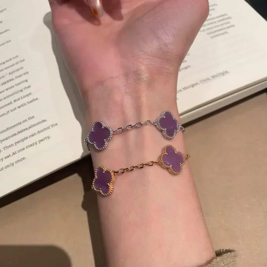 [Triumph Jewelry] CLOVER 5 MOTIF VIOLET BRACELET COLLECTION