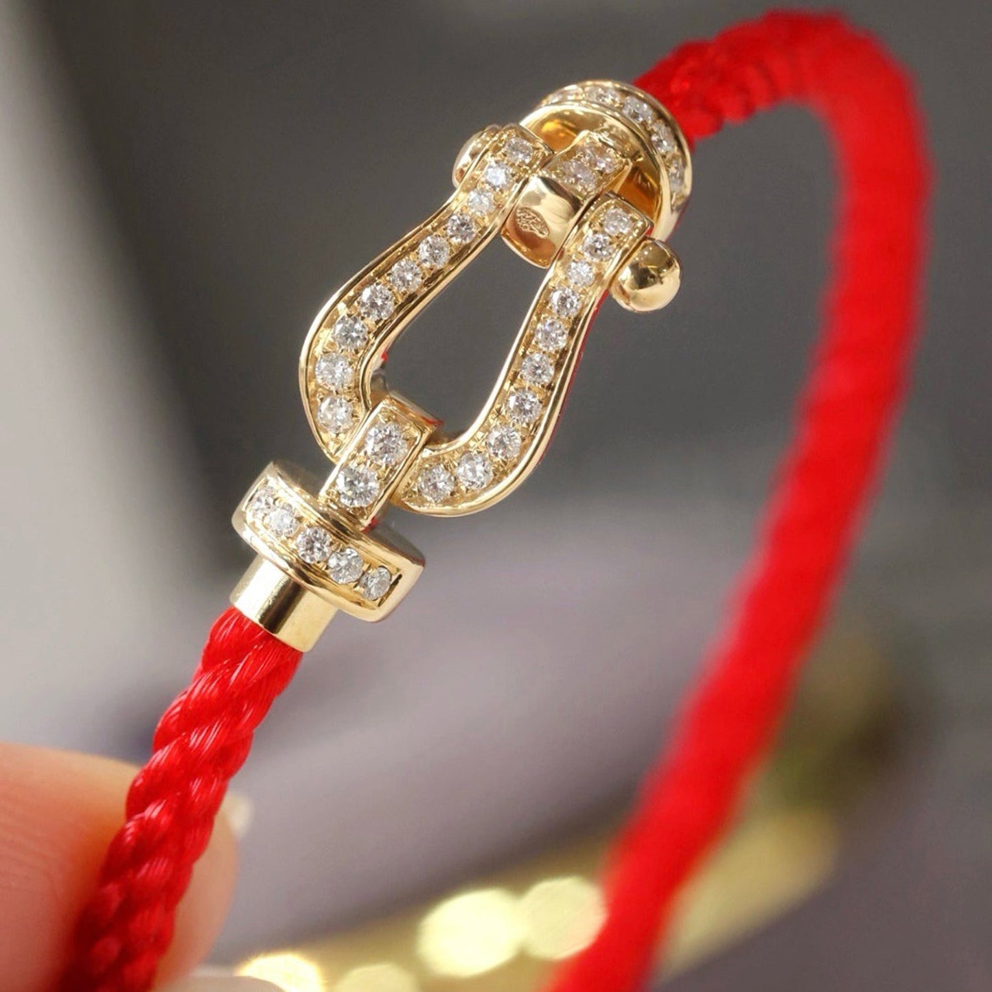 [Triumph Jewelry]FORCE LARGE HORSESHOE FULL DIAMOND BRACELET SILVER