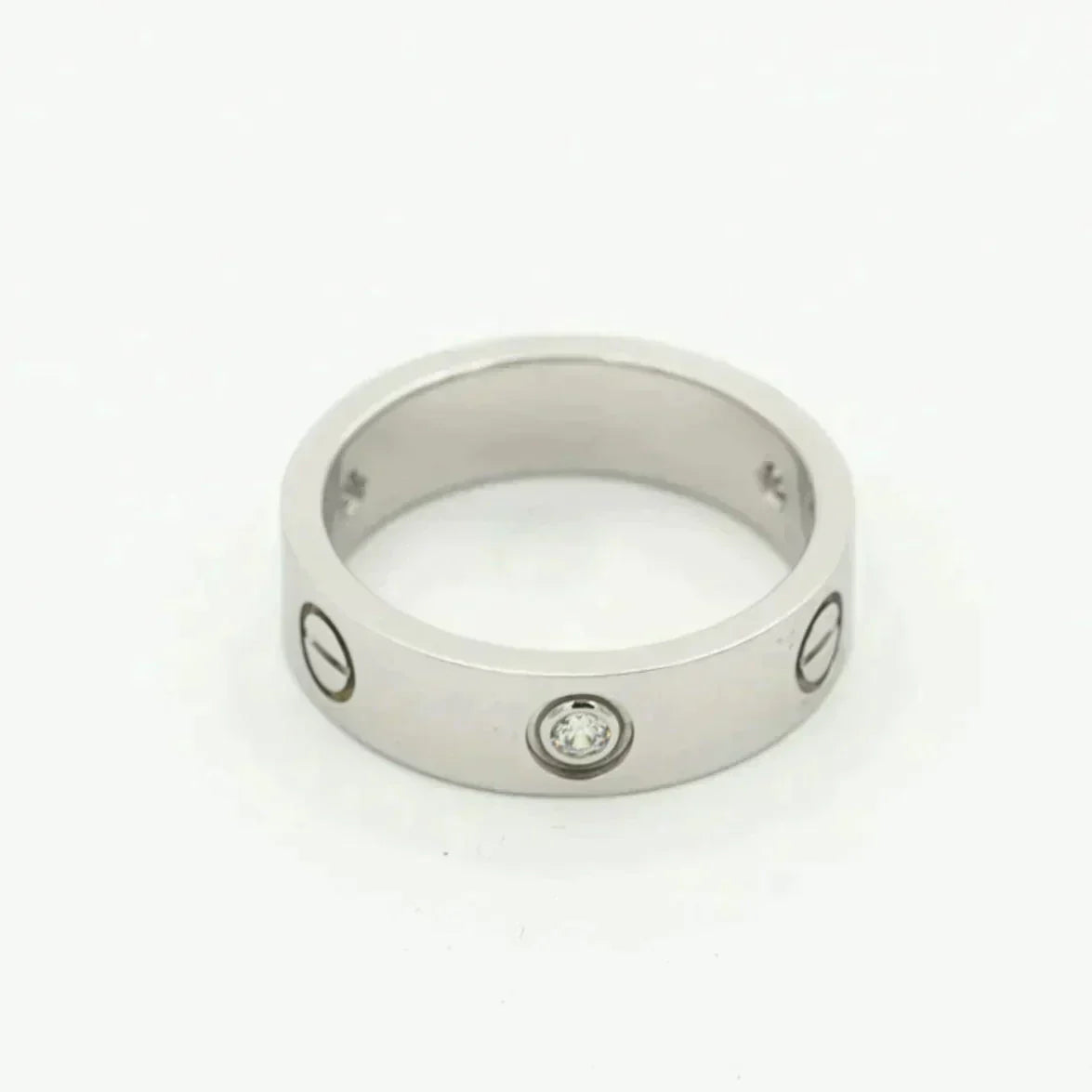 [Triumph Jewelry]LOVE RING 5.5MM 3 DIAMONDS SILVER