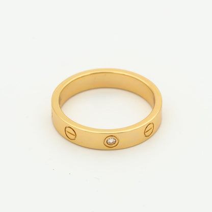 [Triumph Jewelry]LOVE RING 4MM 1 DIAMOND PINK GOLD