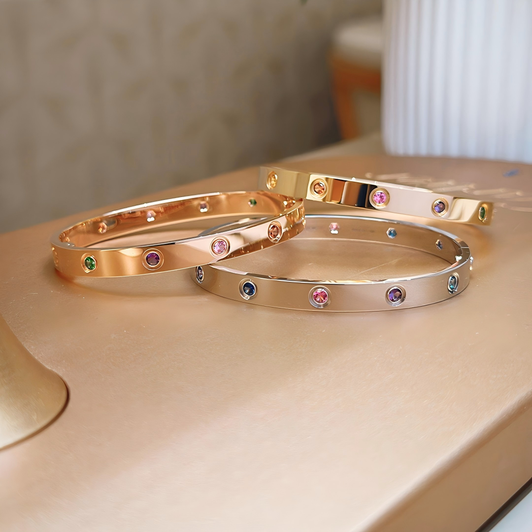 [Triumph Jewelry]2026 RAINBOW LOVE BRACELET 6.1MM  10 DIAMONDS