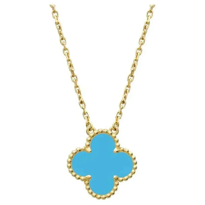 [Triumph Jewelry]CLOVER 15MM VINTAGE TURQUOISE NECKLACE