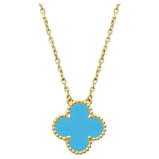 [Triumph Jewelry]CLOVER 15MM VINTAGE TURQUOISE NECKLACE
