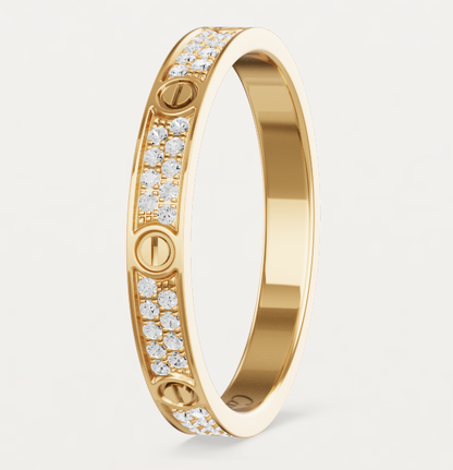 [Triumph Jewelry]LOVE RING 2.6mm-wide full-diamond ring Gold