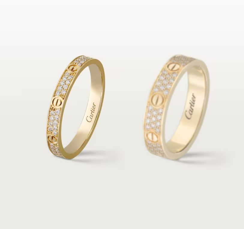 [Triumph Jewelry]LOVE RING 2.6mm-wide full-diamond ring Gold