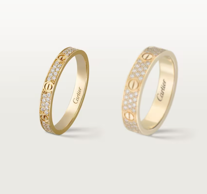 [Triumph Jewelry]LOVE RING 2.6mm-wide full-diamond ring Gold