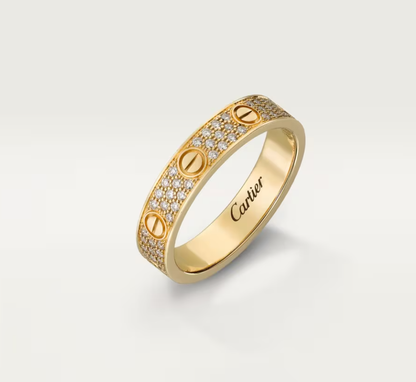 [Triumph Jewelry]LOVE RING 4mm-wide full-diamond ring GOLD
