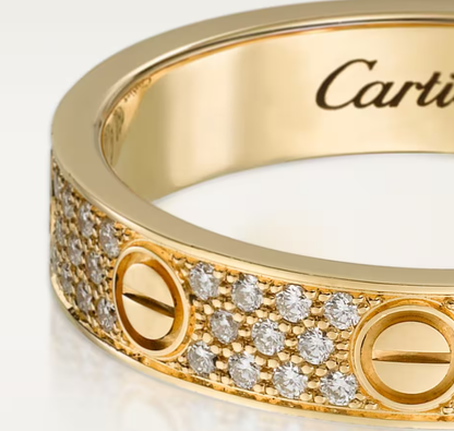 [Triumph Jewelry]LOVE RING 4mm-wide full-diamond ring GOLD