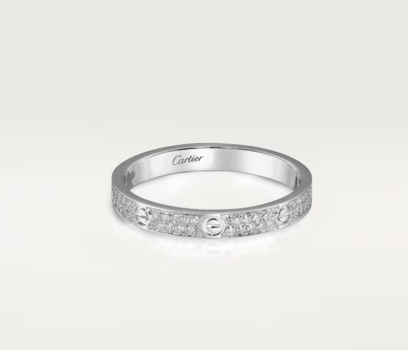 [Triumph Jewelry]LOVE RING 2.6mm-wide full-diamond ring silver