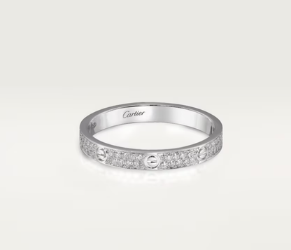 [Triumph Jewelry]LOVE RING 2.6mm-wide full-diamond ring silver
