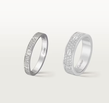 [Triumph Jewelry]LOVE RING 2.6mm-wide full-diamond ring silver