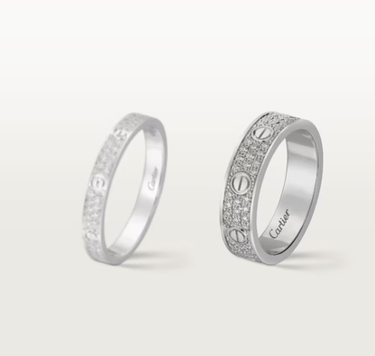 [Triumph Jewelry]LOVE RING 4mm-wide full-diamond ring silver