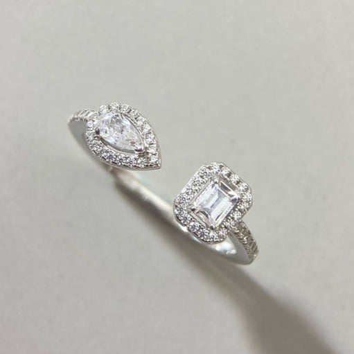 [Triumph Jewelry]MY TWIN TOI & MOI SILVER DIAMOND RING