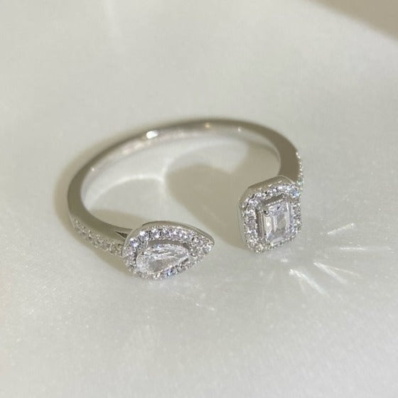 [Triumph Jewelry]MY TWIN TOI & MOI SILVER DIAMOND RING