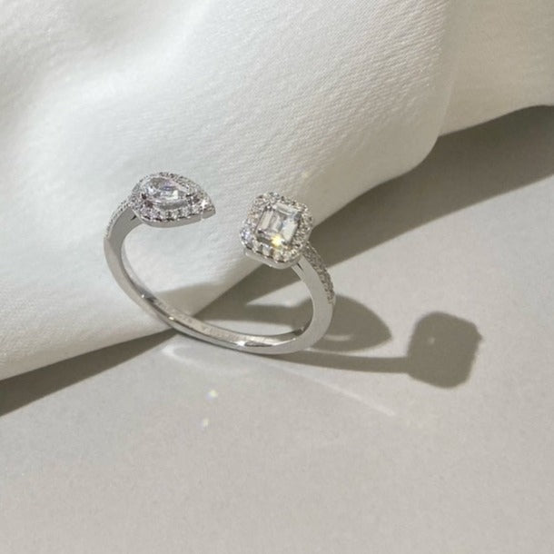 [Triumph Jewelry]MY TWIN TOI & MOI SILVER DIAMOND RING