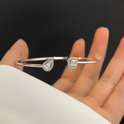 [Triumph Jewelry]JONC FLEX MY TWIN TOI & MOI SILVER DIAMOND BRACELET