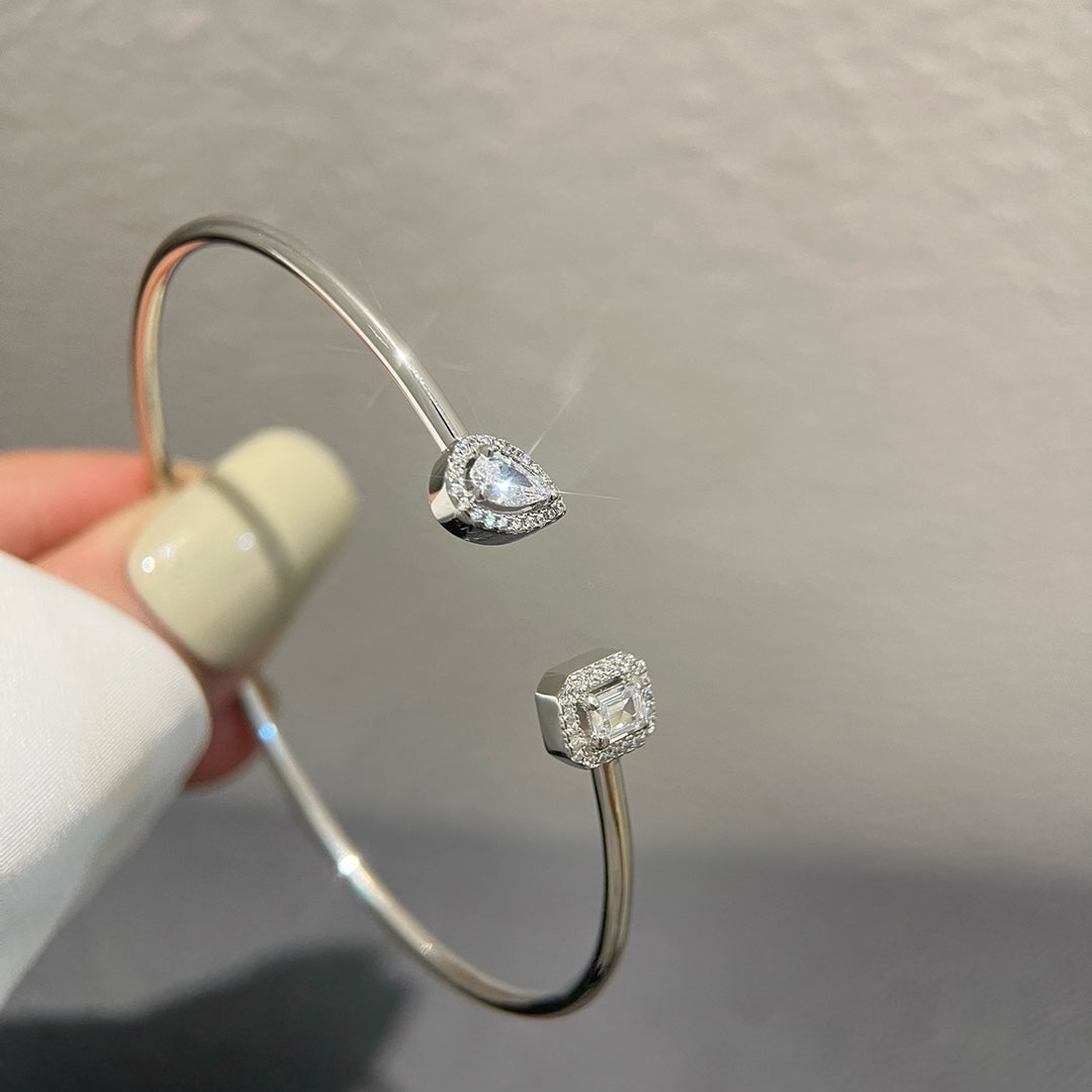 [Triumph Jewelry]JONC FLEX MY TWIN TOI & MOI SILVER DIAMOND BRACELET