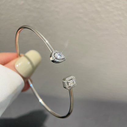 [Triumph Jewelry]JONC FLEX MY TWIN TOI & MOI SILVER DIAMOND BRACELET