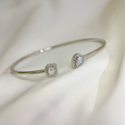 [Triumph Jewelry]JONC FLEX MY TWIN TOI & MOI SILVER DIAMOND BRACELET