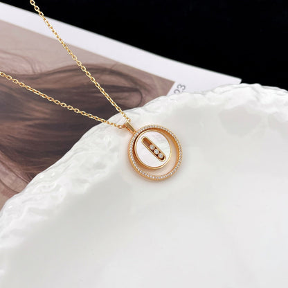 [Triumph Jewelry]LUCKY MOVE MM NACRE BLANCHE DIAMOND NECKLACE