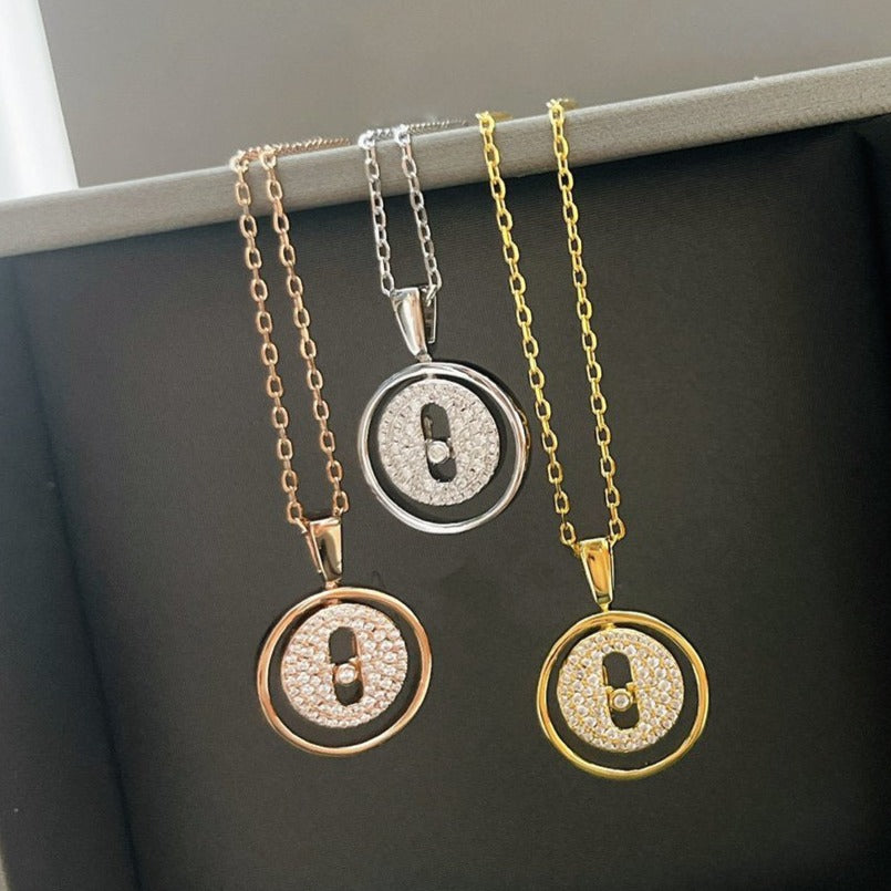 [Triumph Jewelry]LUCKY MOVER PM PAVED NECKLACE