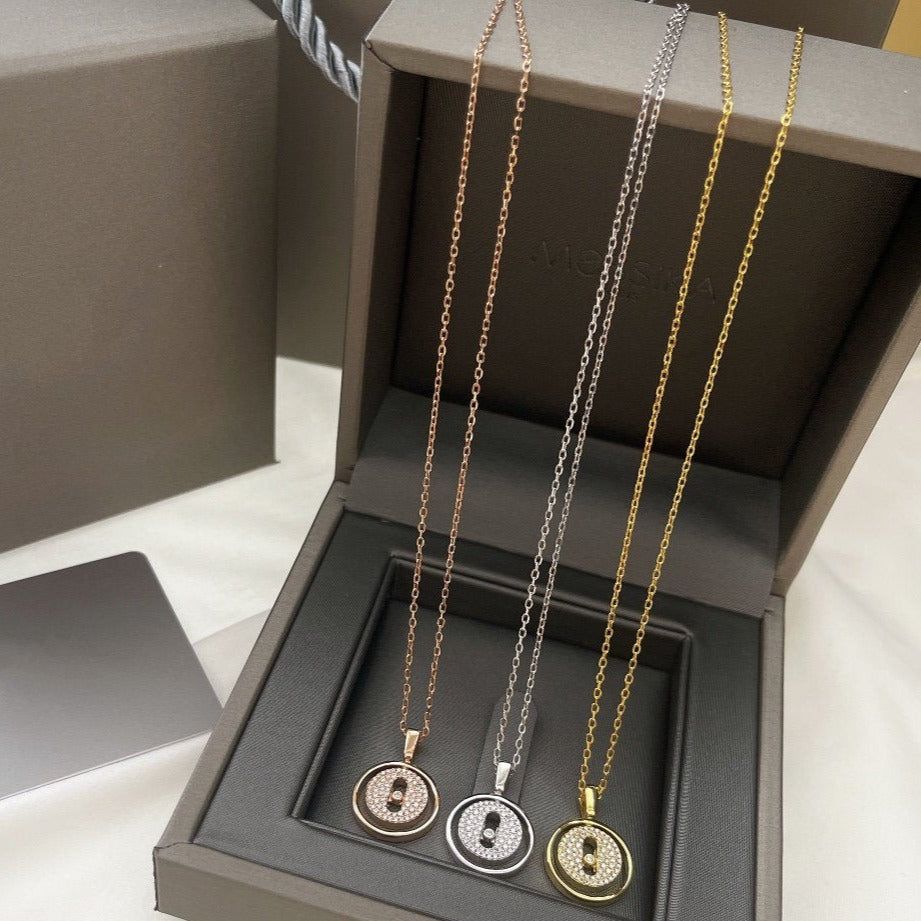 [Triumph Jewelry]LUCKY MOVER PM PAVED NECKLACE