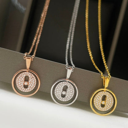 [Triumph Jewelry]LUCKY MOVER PM PAVED NECKLACE