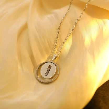 [Triumph Jewelry]LUCKY MOVE MM SILVER DIAMOND NECKLACE