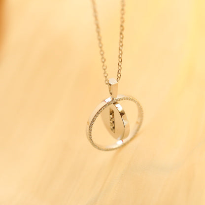 [Triumph Jewelry]LUCKY MOVE MM SILVER DIAMOND NECKLACE