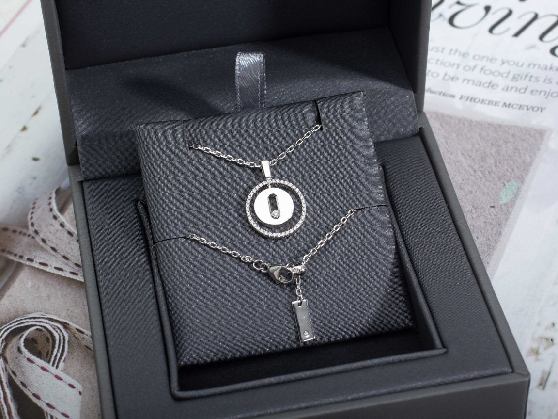 [Triumph Jewelry]LUCKY MOVE PM NECKLACE SILVER DIAMOND