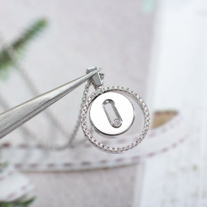 [Triumph Jewelry]LUCKY MOVE PM NECKLACE SILVER DIAMOND