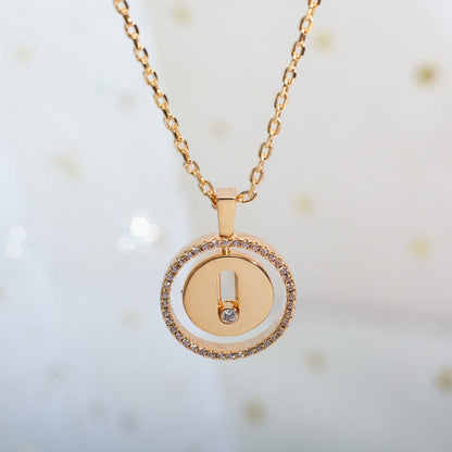 [Triumph Jewelry]LUCKY MOVE PM NECKLACE PINK GOLD DIAMOND