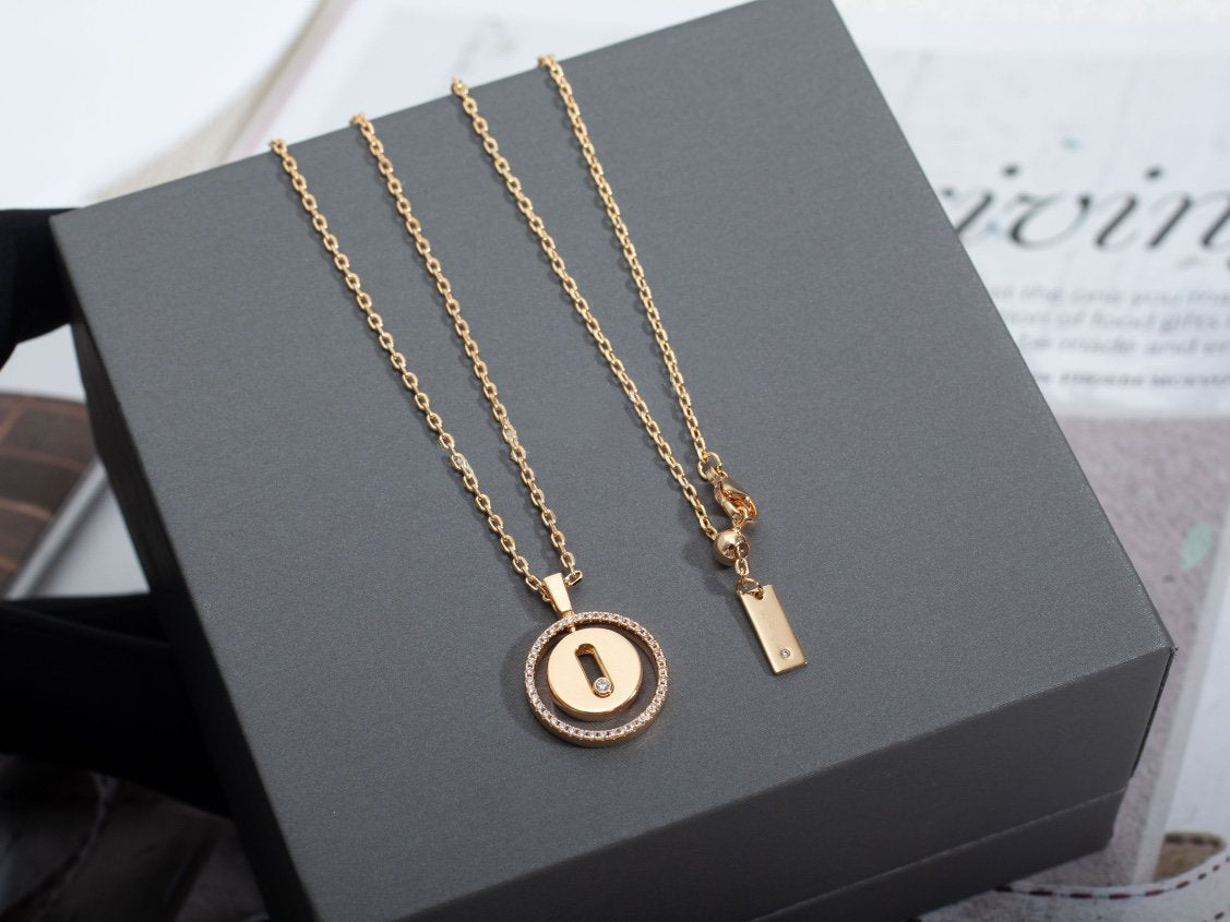[Triumph Jewelry]LUCKY MOVE PM NECKLACE PINK GOLD DIAMOND