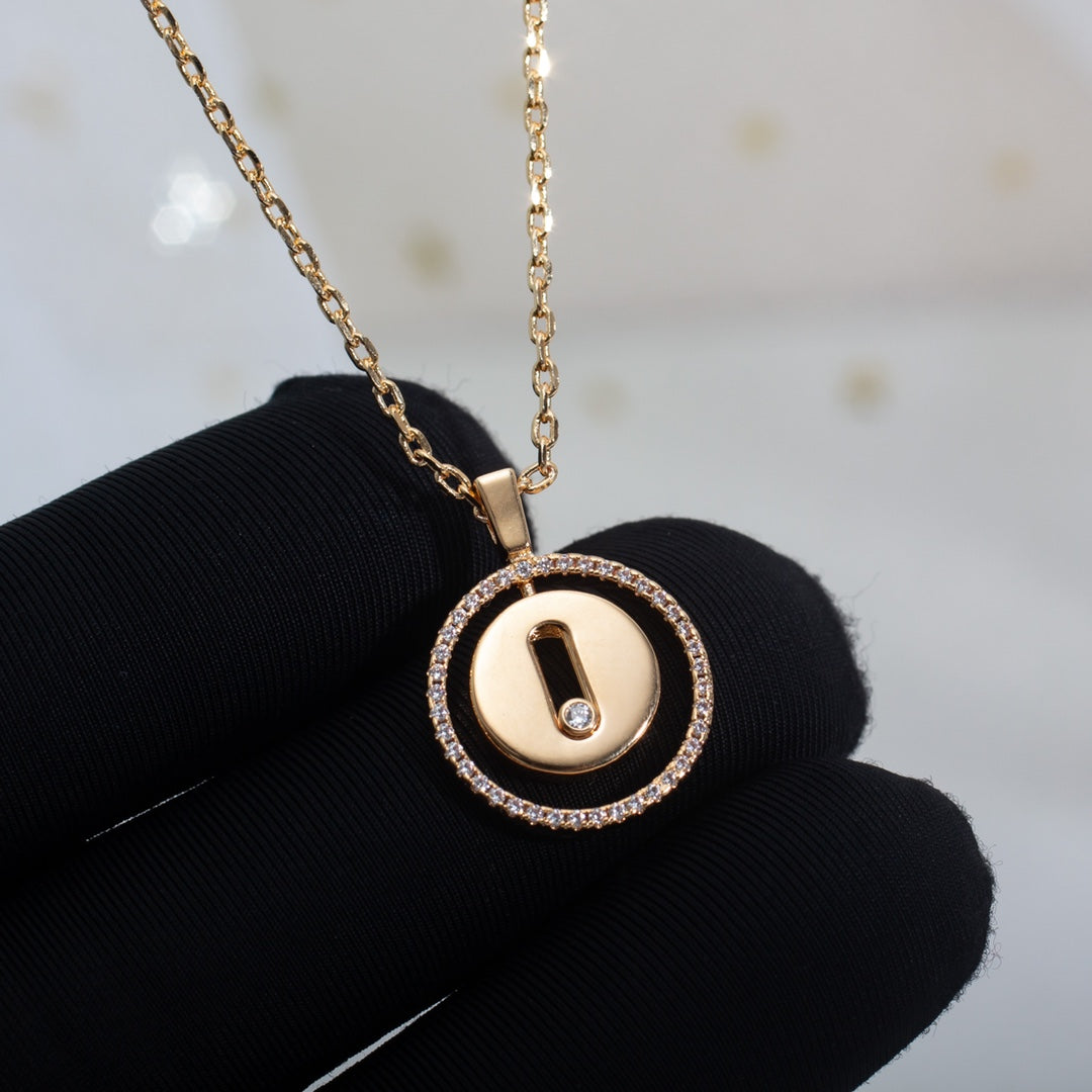 [Triumph Jewelry]LUCKY MOVE PM NECKLACE PINK GOLD DIAMOND