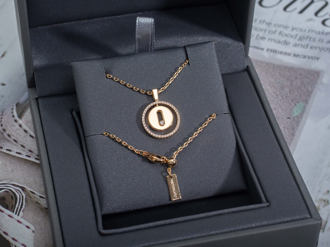 [Triumph Jewelry]LUCKY MOVE PM NECKLACE PINK GOLD DIAMOND