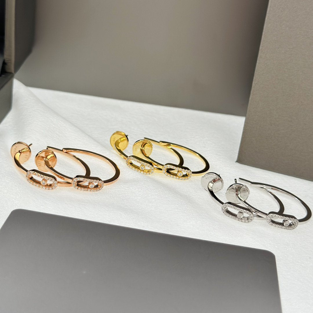 [Triumph Jewelry]CREOLES MOVE UNO PM DIAMOND EARRINGS