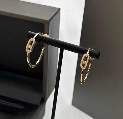 [Triumph Jewelry]CREOLES MOVE UNO PM DIAMOND EARRINGS